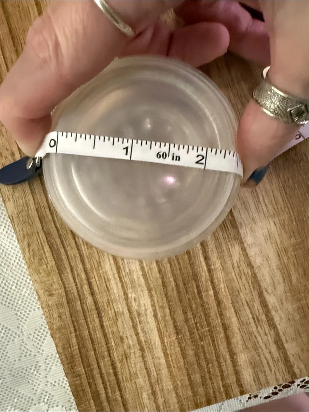 Vintage 1950s Mid-Century Clear Glass Apothecary Canister Replacement Lid